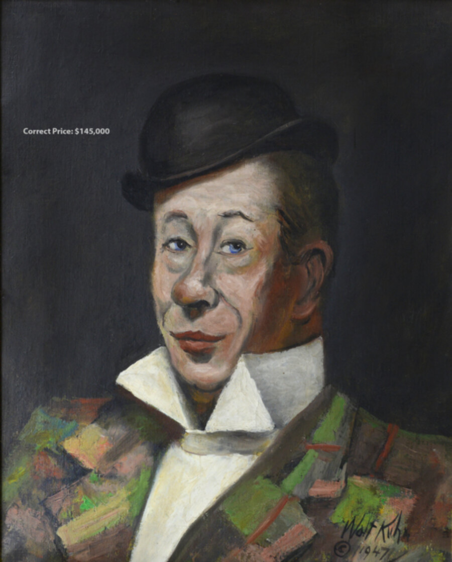 Portrait of Bert Lahr as a Burlesque Clown - The Cowardly Lion in the Wizard of OZ.