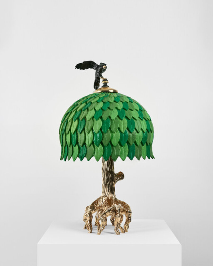 Tiffany Tree Lamp (Gold)