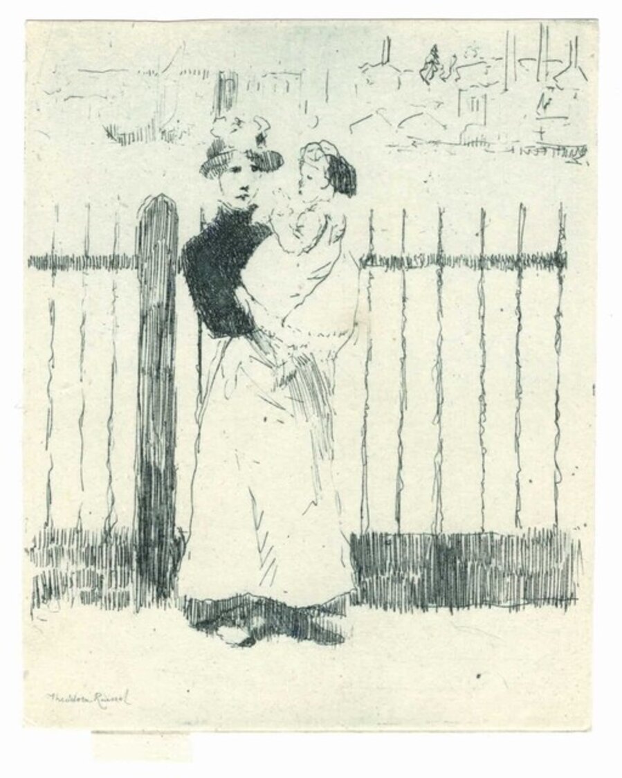Emma and Her Baby, Chelsea Embankment