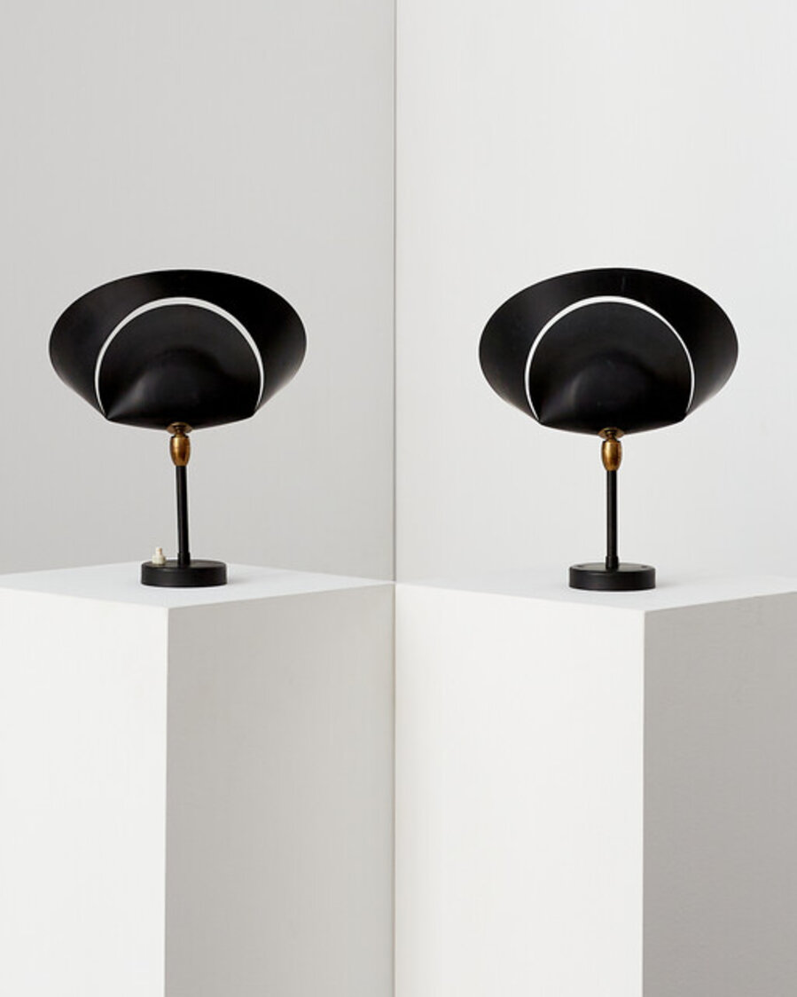 Rare Pair of Original Serge Mouille Petite Saturne Wall Sconces
