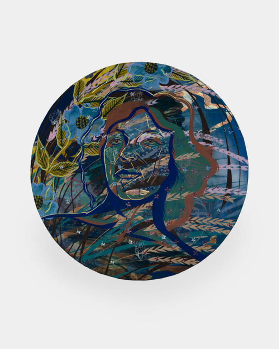 Small Portrait of a Blue Woman