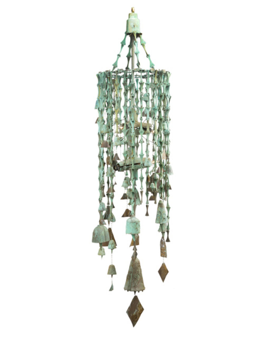 A large bell chandelier