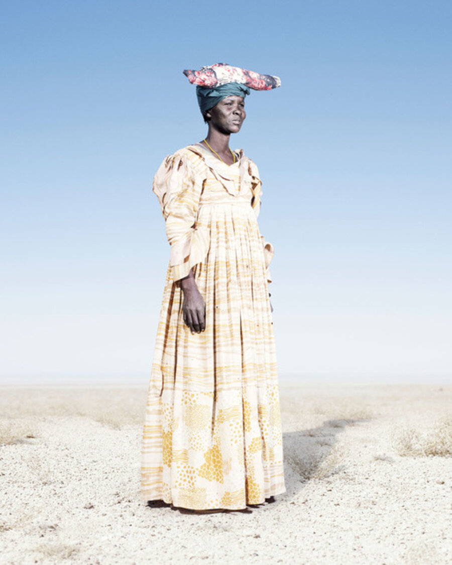 Herero Woman in Yellow Dress, from Hereros