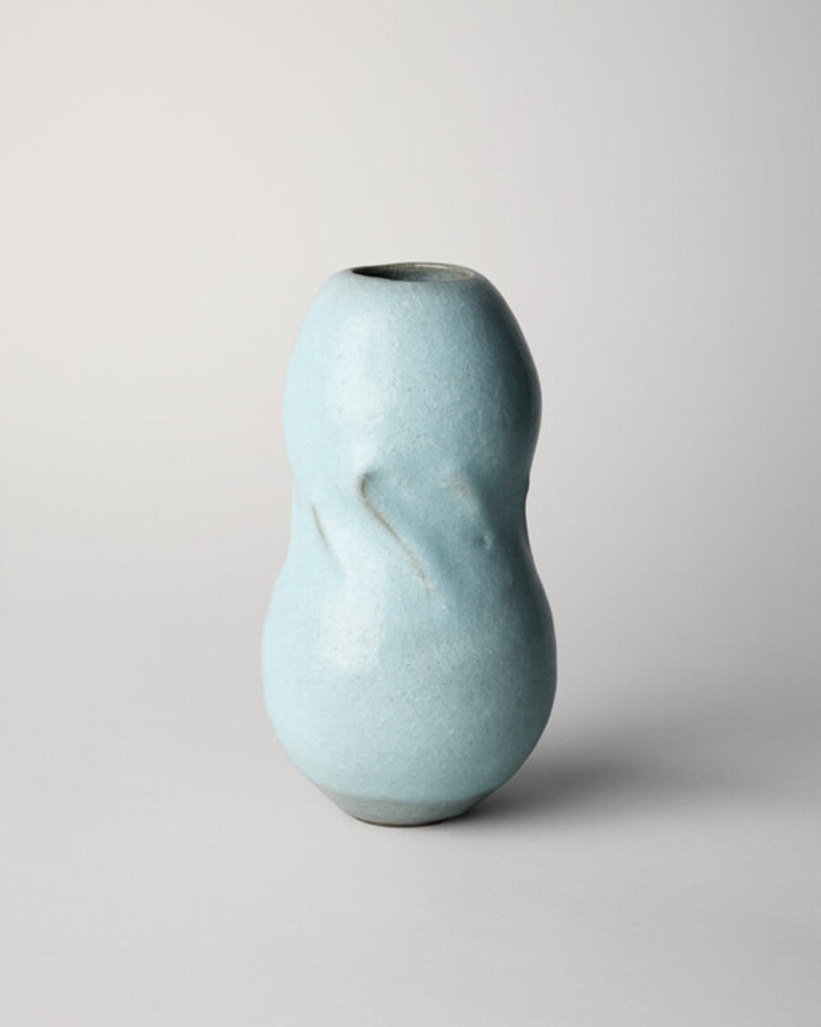 Pale Blue Glazed Vase