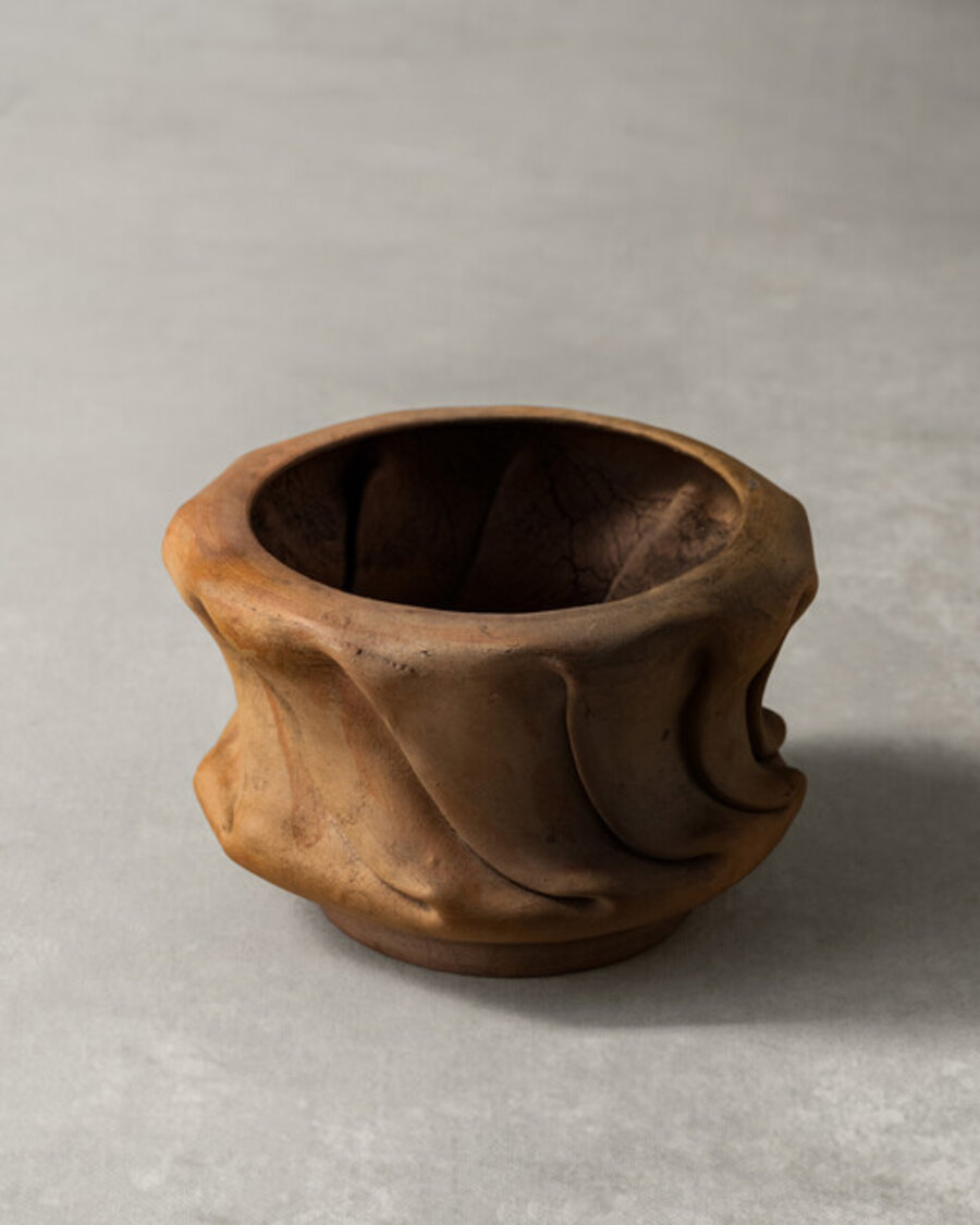 Bisque Vase with In-Body Twist
