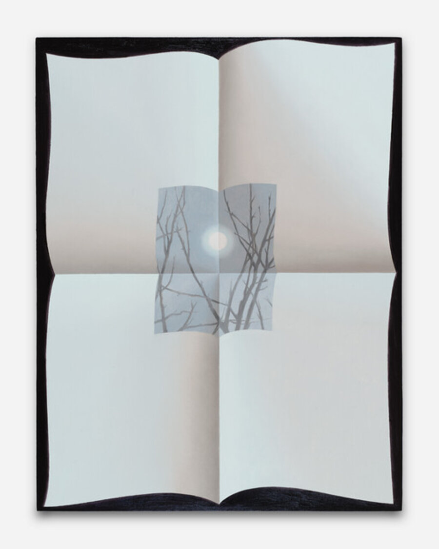 Page unfolded (moon through the trees)