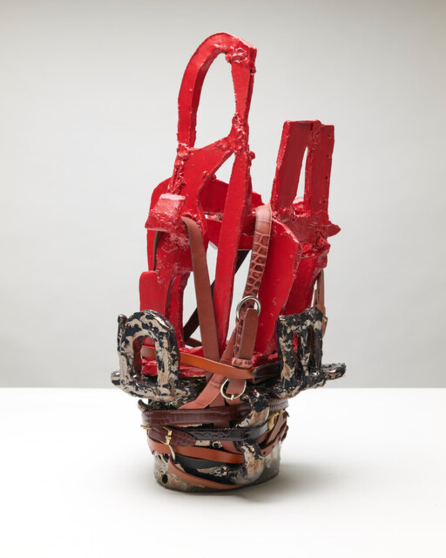 Untitled (red with belts)
