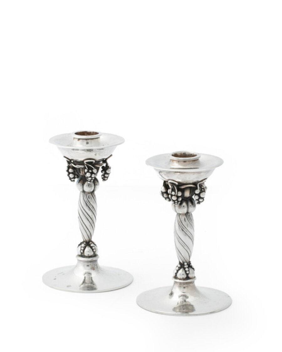 A pair of Georg Jensen candlesticks, No. 263