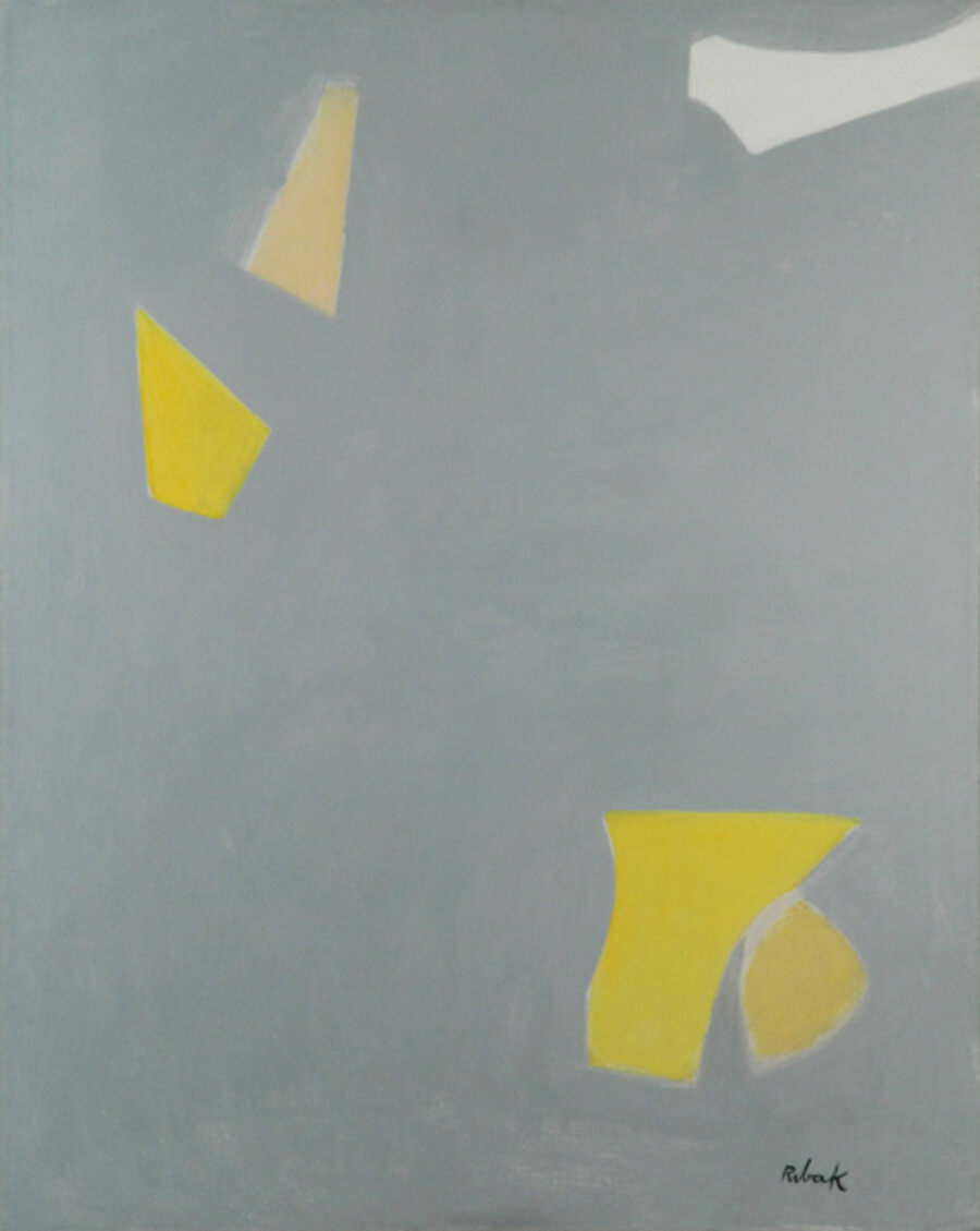 Grey, White and Yellow Geometric