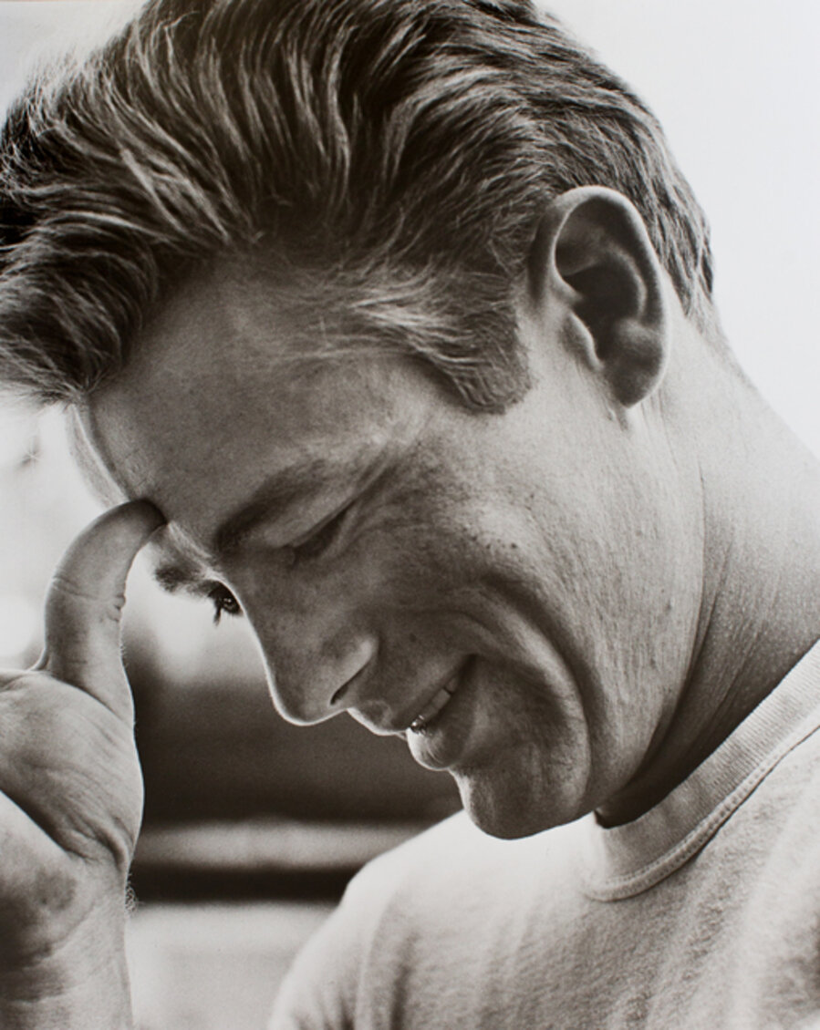 James Dean on the set of “Rebel Without A Cause”, 1955