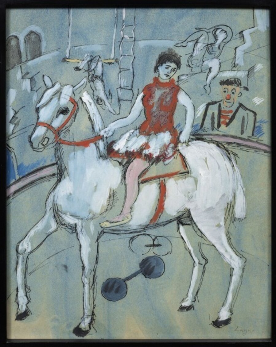 L'Ecuyère et son Cheval Blanc