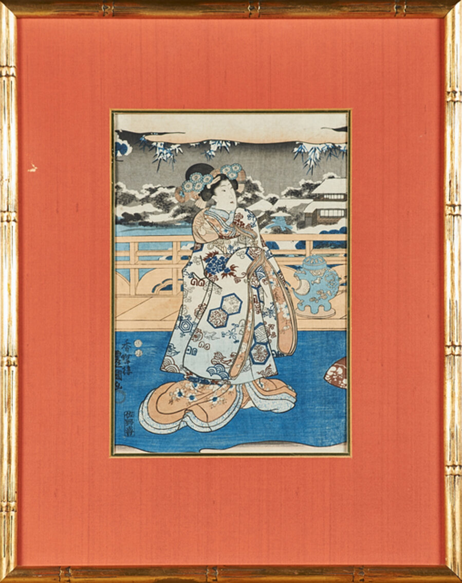 "Scene from Inaka Genji" from the series Eastern Magic Lantern Slides in Edo Purple (Edo Murasaki Azuma no utsushi-e)