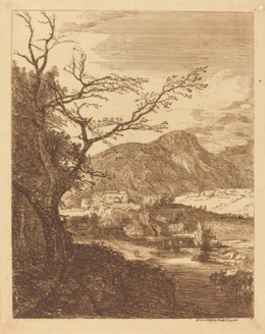 Landscape with Tree in Left Foreground