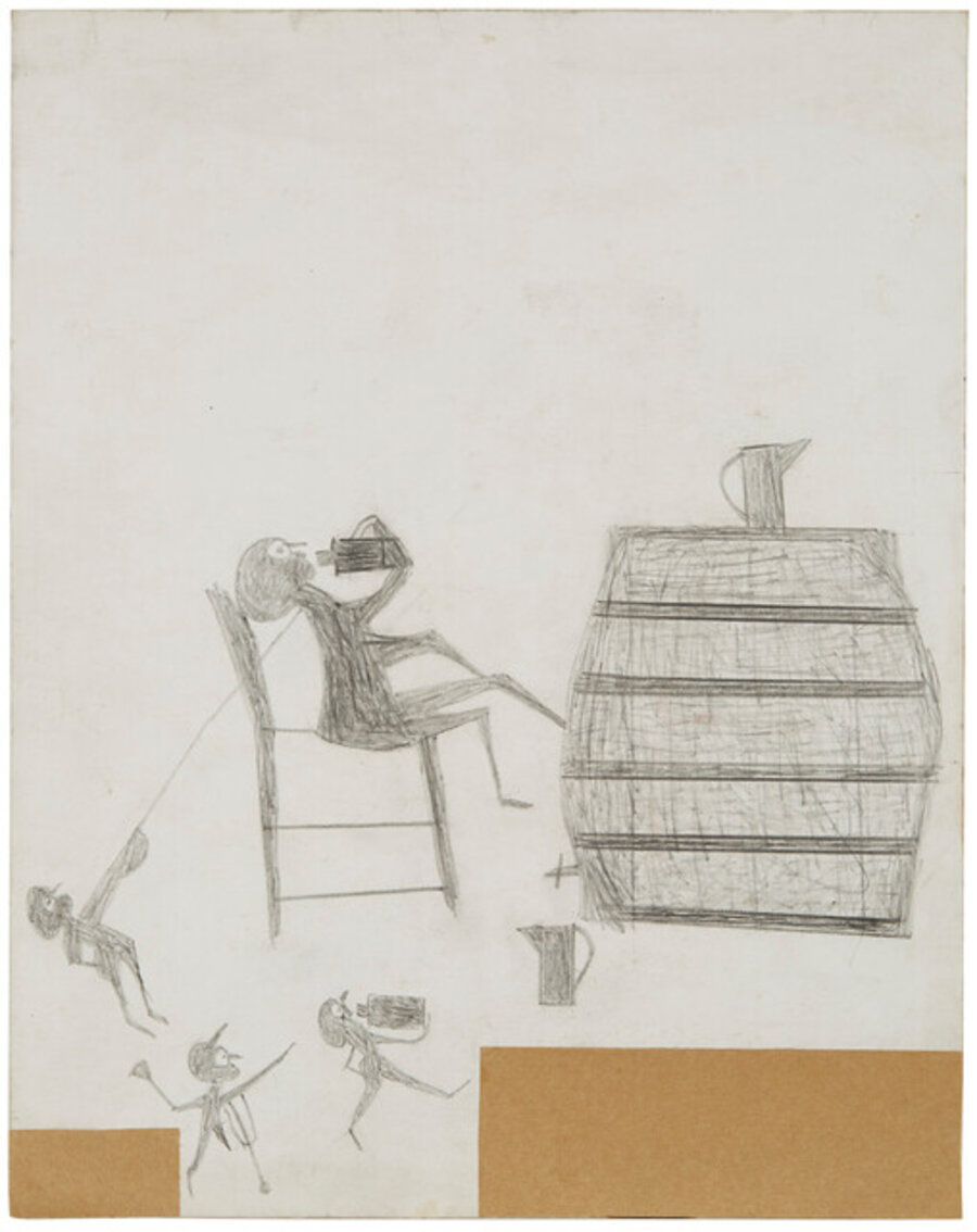 Drinkers and Keg (Black Bull on verso)