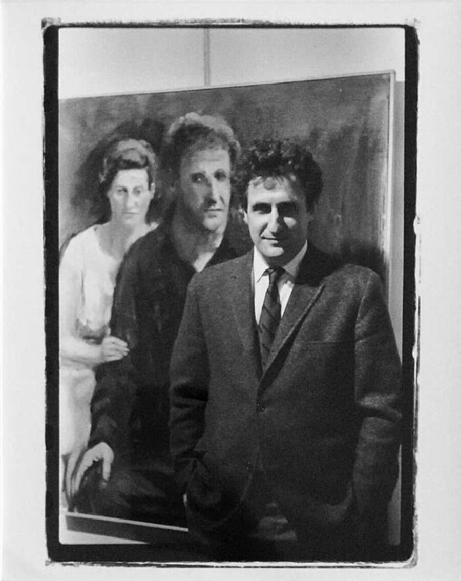 Paul Georges Poses With Self Portrait With Wife