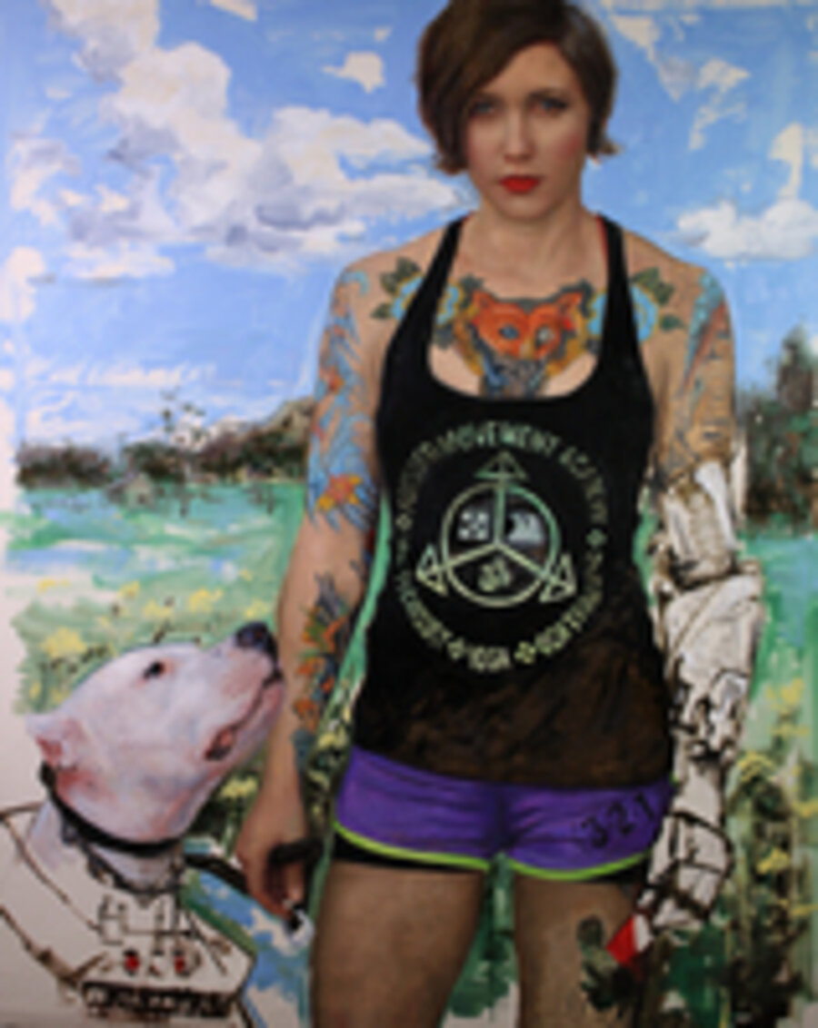 Woman with dog