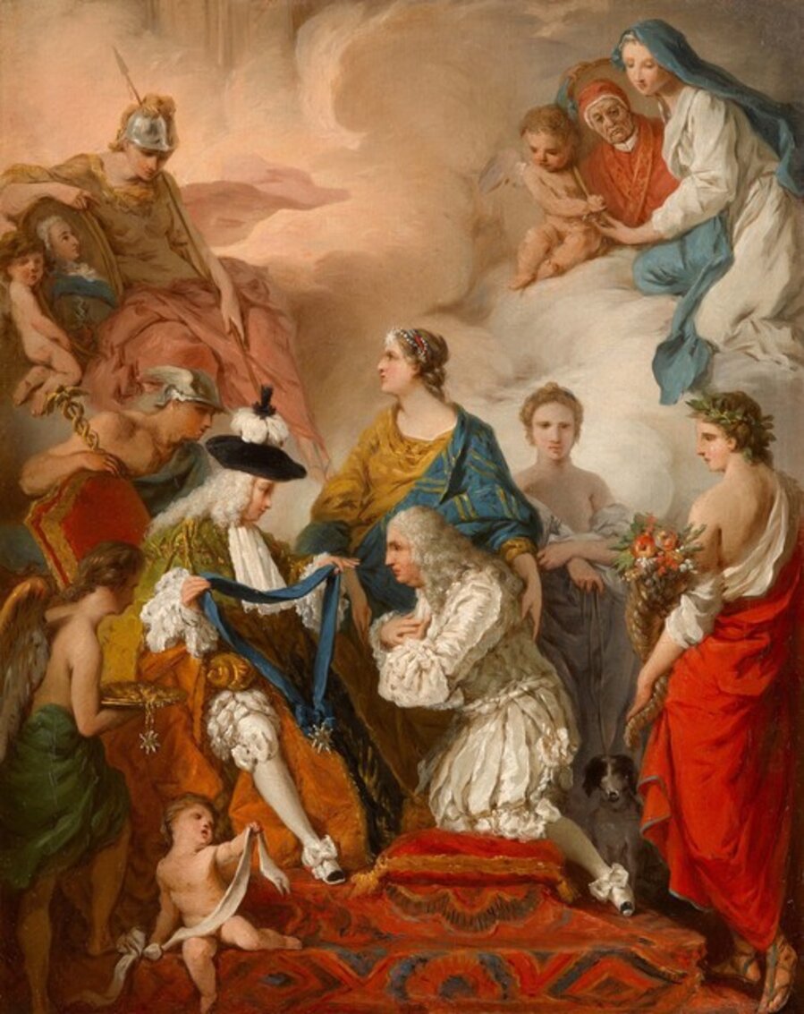 The Duke of Saint-Aignan decorating the Prince Vaini