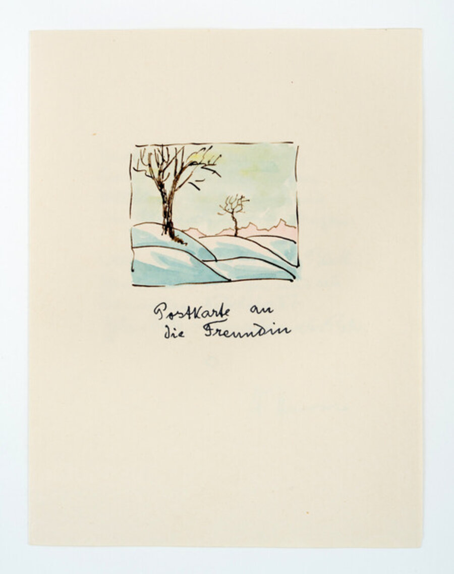 Postkarte an die Freundin
