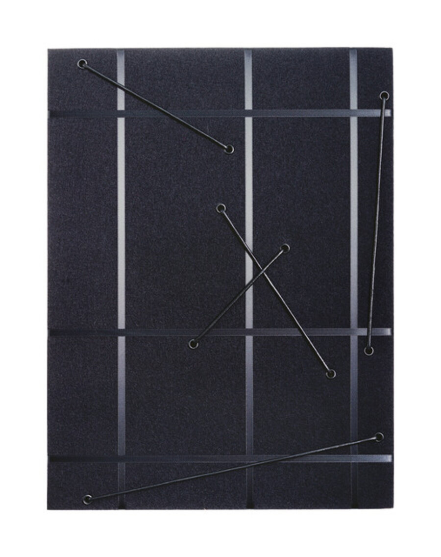 All Black Felt, Ribbon and Leather Cord #1