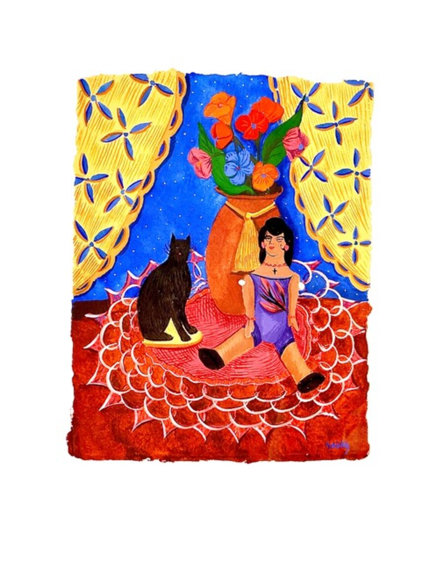 Mexican Doll & Cat