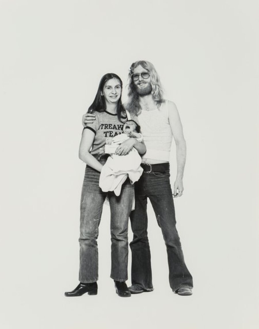 Hippie Couple and Child, Corning, New York