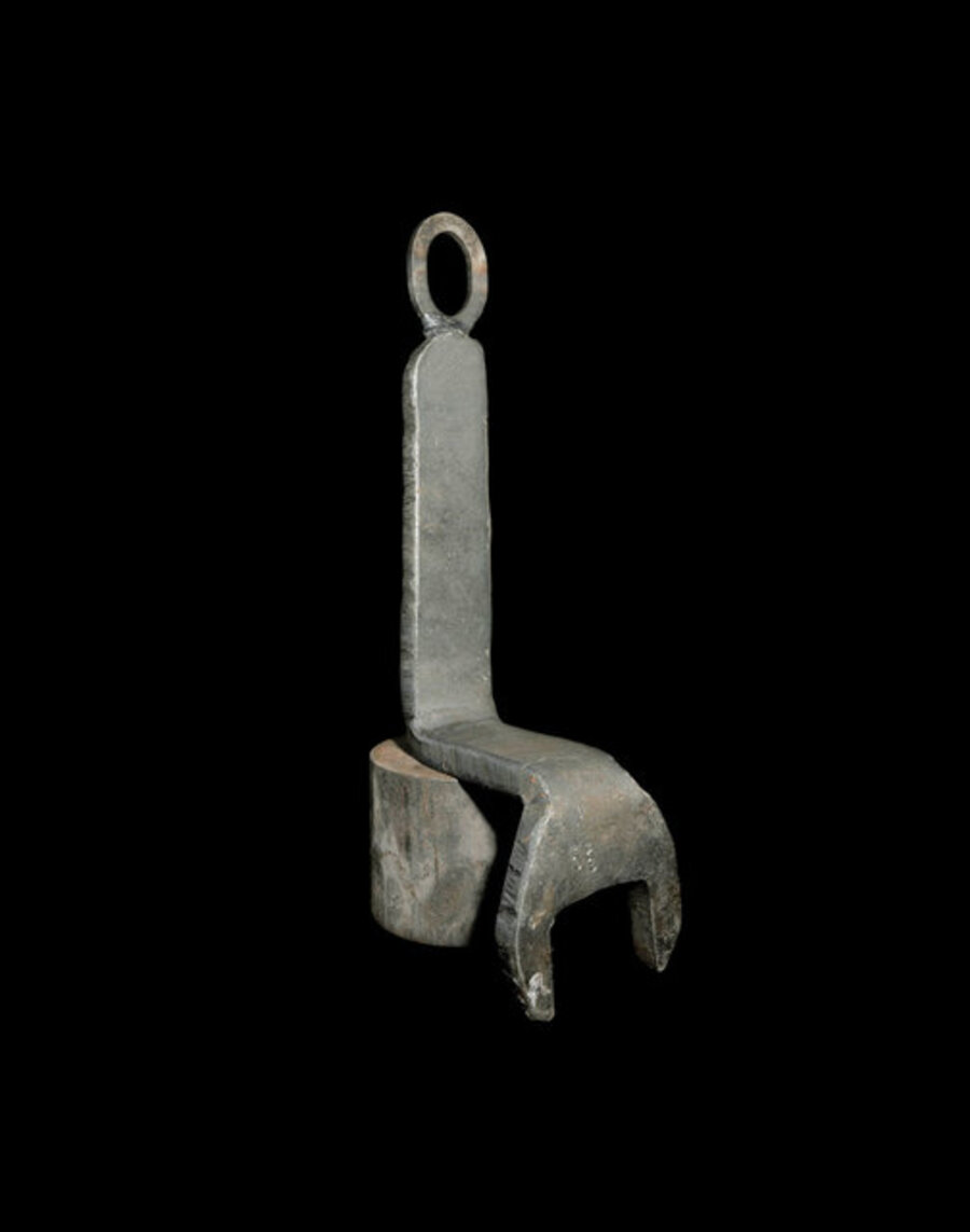 56mm-open end spanner (custom-made tool), with various uses for turbine equipment, 1kg, lenght 380 mm, from the series "The Time Machine, An Incomplete and Semi-Objective Survey of Hydropower Stations"