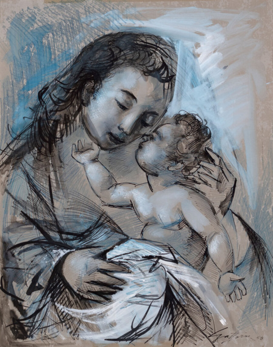 PORTRAIT OF MOTHER AND CHILD