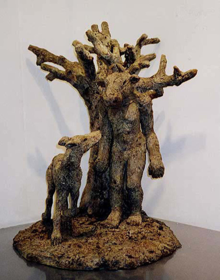 Minotaur, Dog and Tree