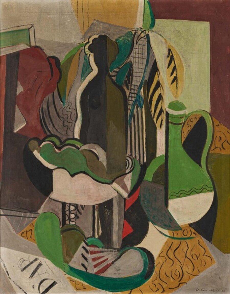 Stilleben in Grau (Komposition "Gelbes Blatt")