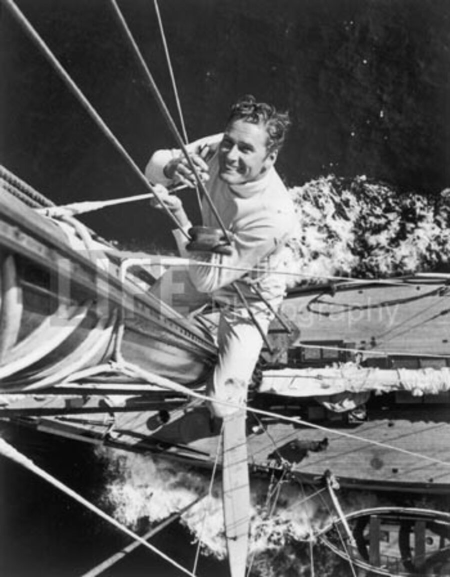 Errol Flynn on His Yacht