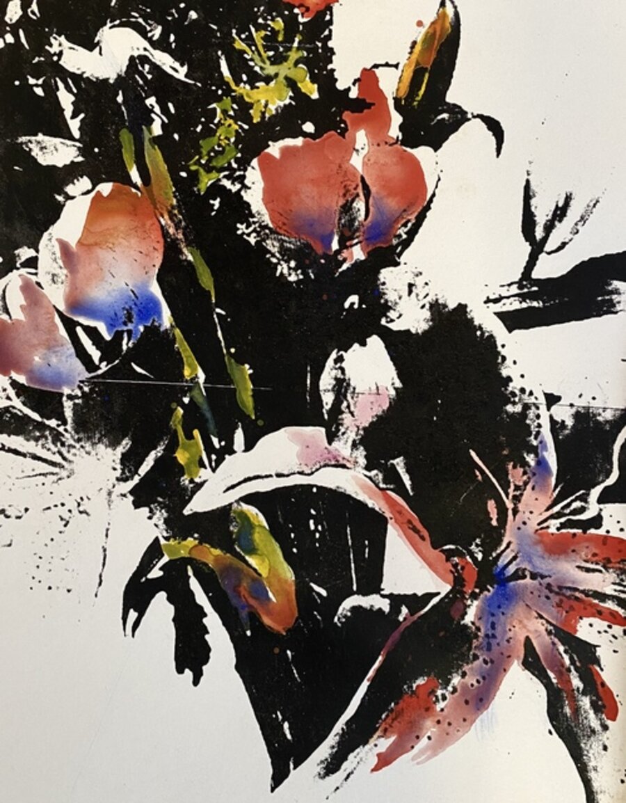 Smoke Above the Headlines, (A Watercolor Study)