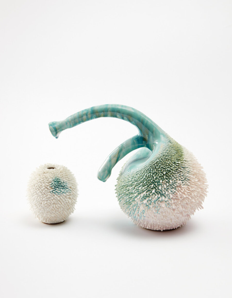 Two works: (i) Accretion vase; (ii) Father Accretion vase
