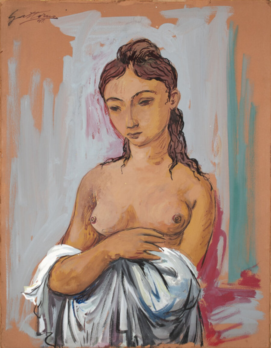 SEMI NUDE WOMAN