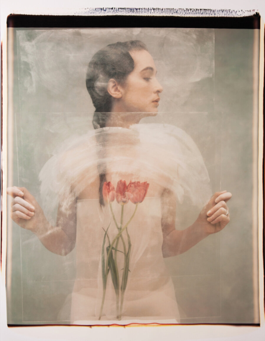 Woman and Tulips