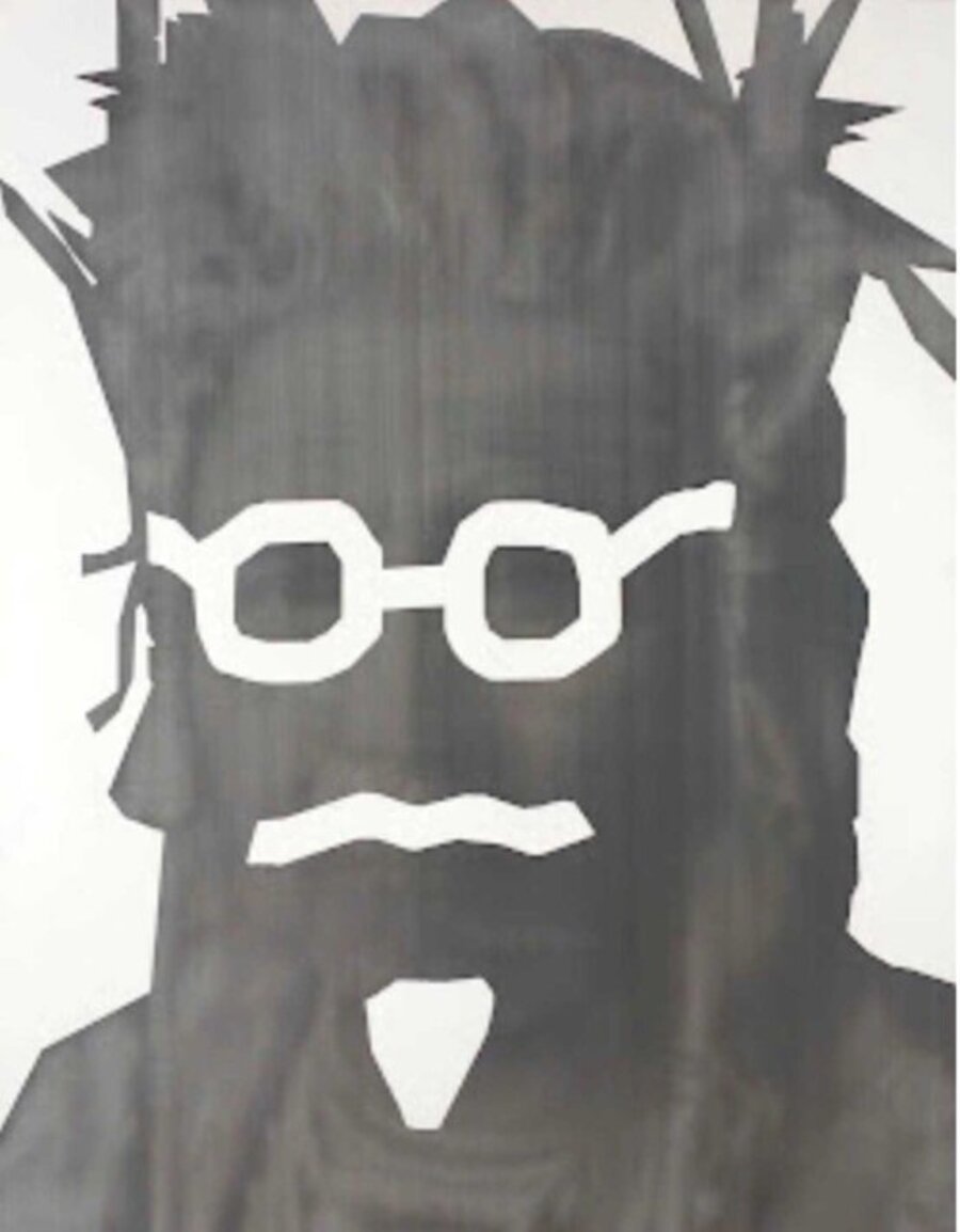 Spotted Jack Rabbit Silver and white w/Glasses,