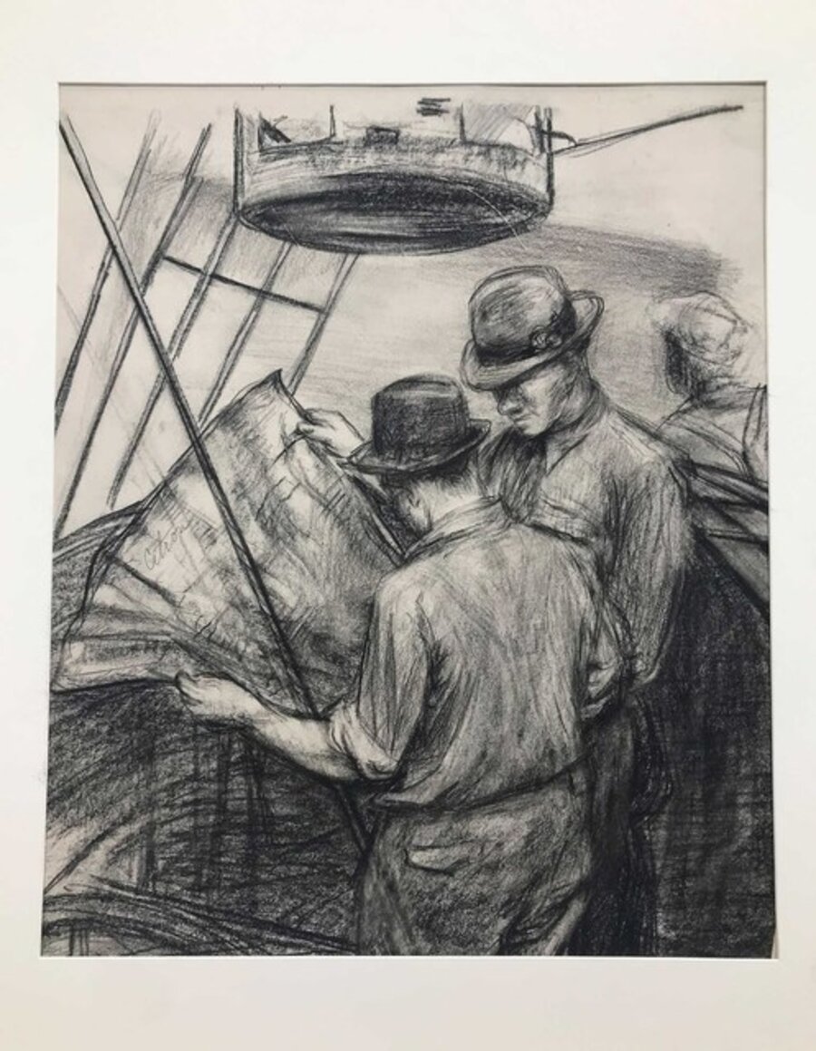 Untitled (Two Men in Newspaper Press Room)
