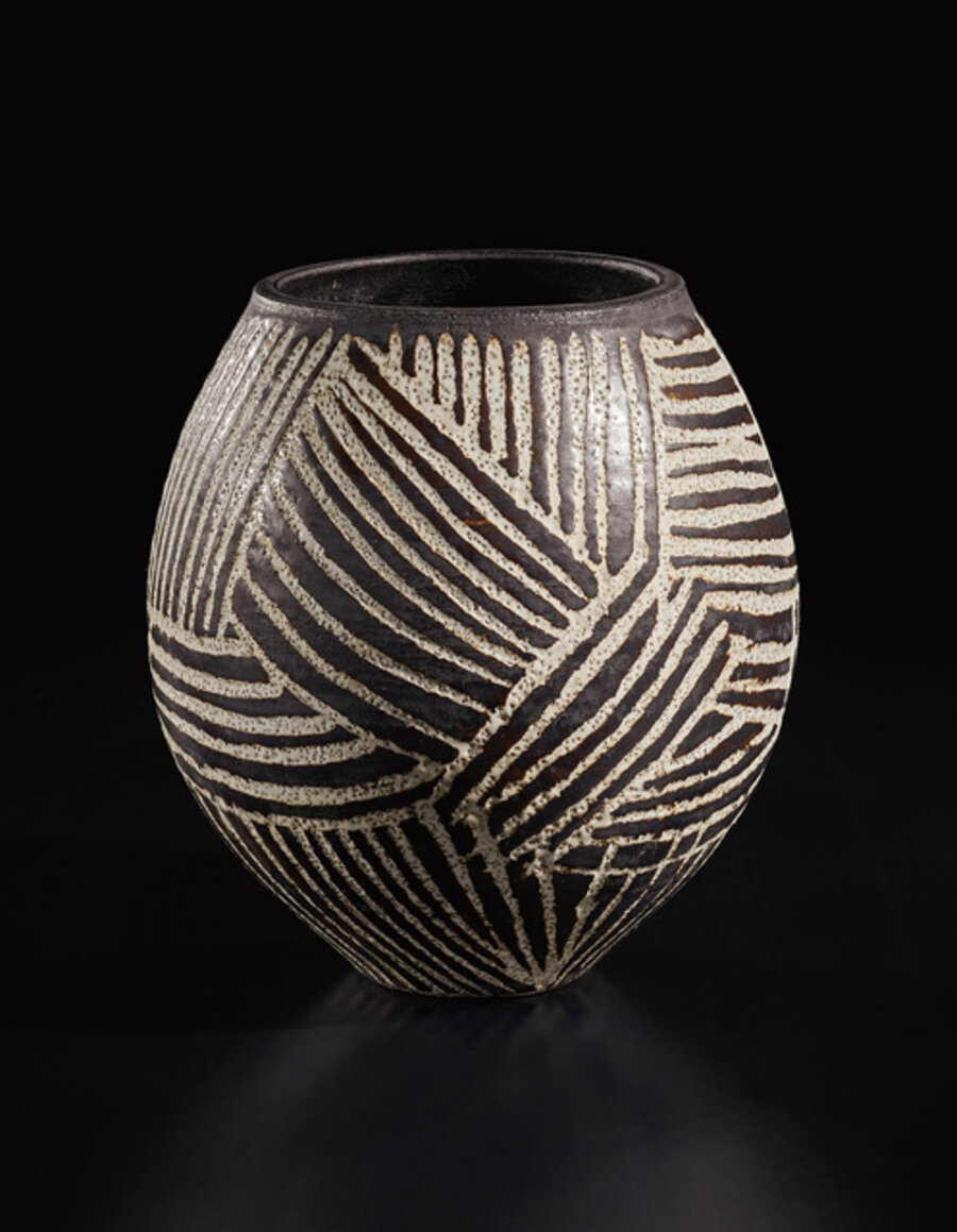 Early and large vase with abstract design