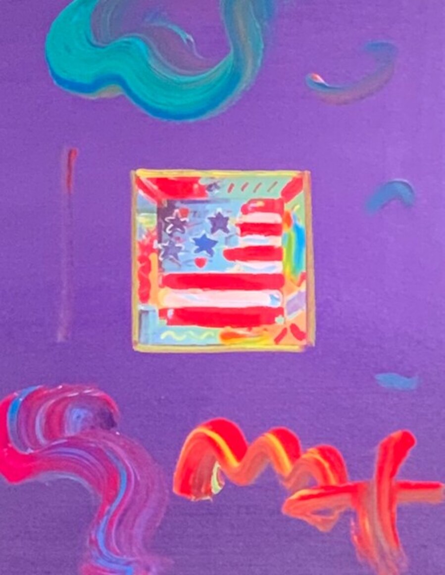 American Flag In Purple