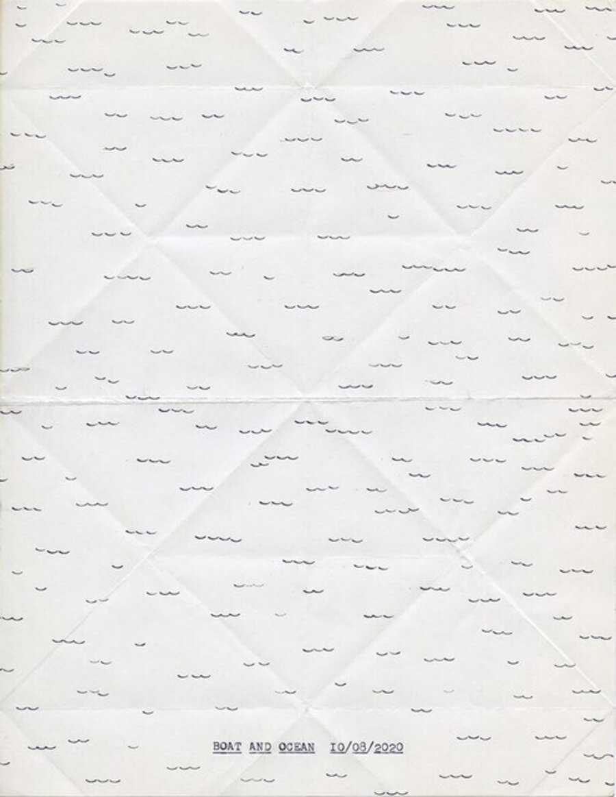 Boat and Ocean 10/08/2020 in the series "Typewriter Drawings"