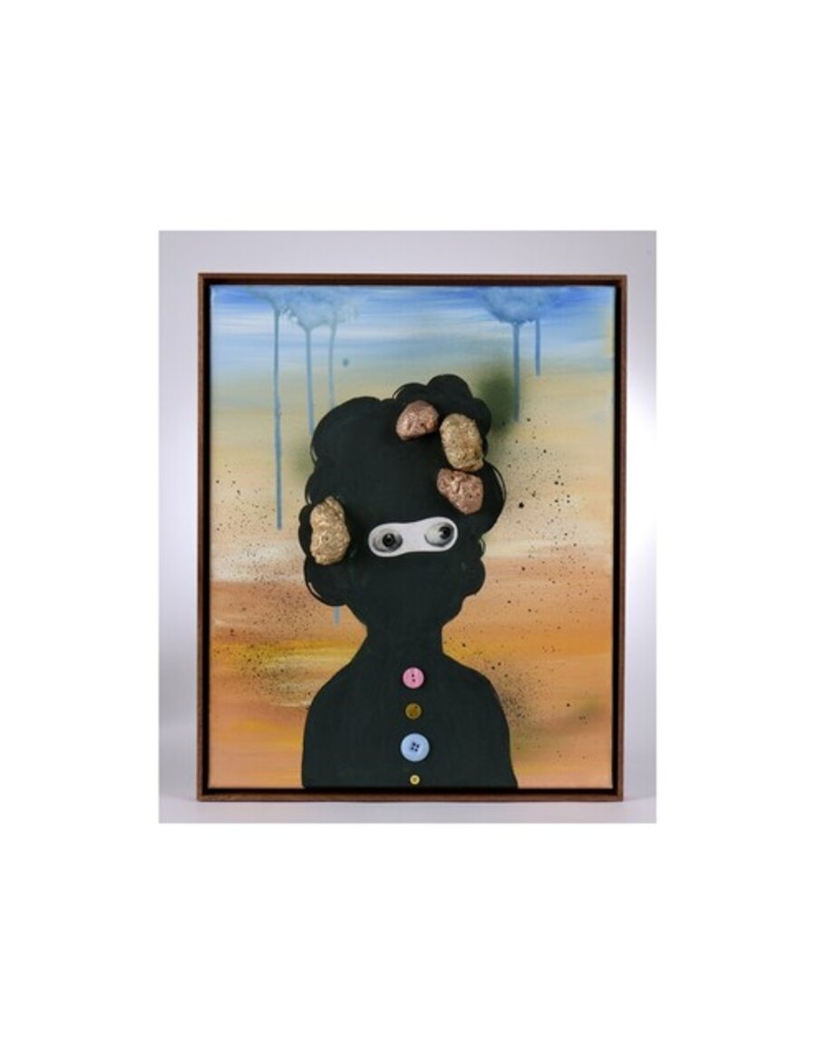 Sans titre (Martienne en noir avec boutons sur le devant)