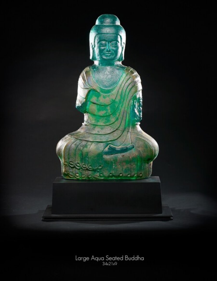 Aqua Seated Buddha