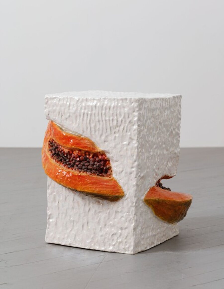 Papaya Ceramic Side Table
