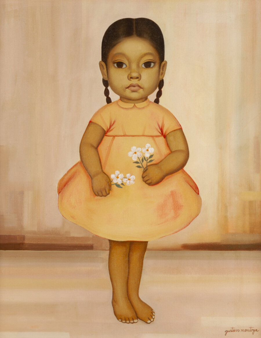 Girl in Pink Dress