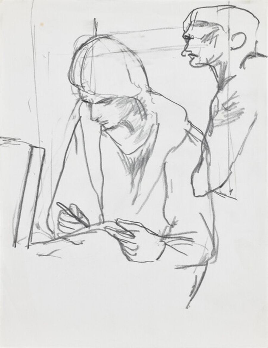 Untitled (Woman Drawing)