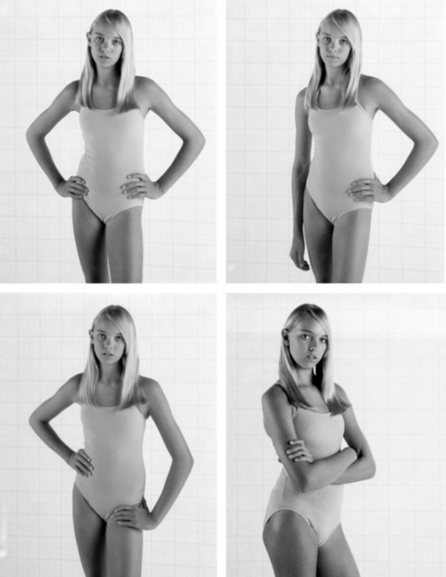Four Polaroid tests from "Girl Posed," from the American Minor series