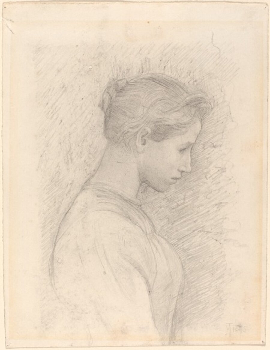 A Young Woman in Profile