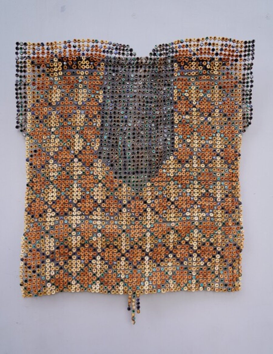 Chequered Jumper with Floral Patterns