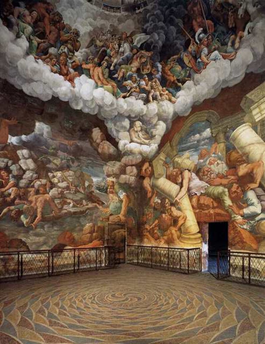 Fall of the Giants, fresco in the Sala dei Giganti, Palazzo del Te