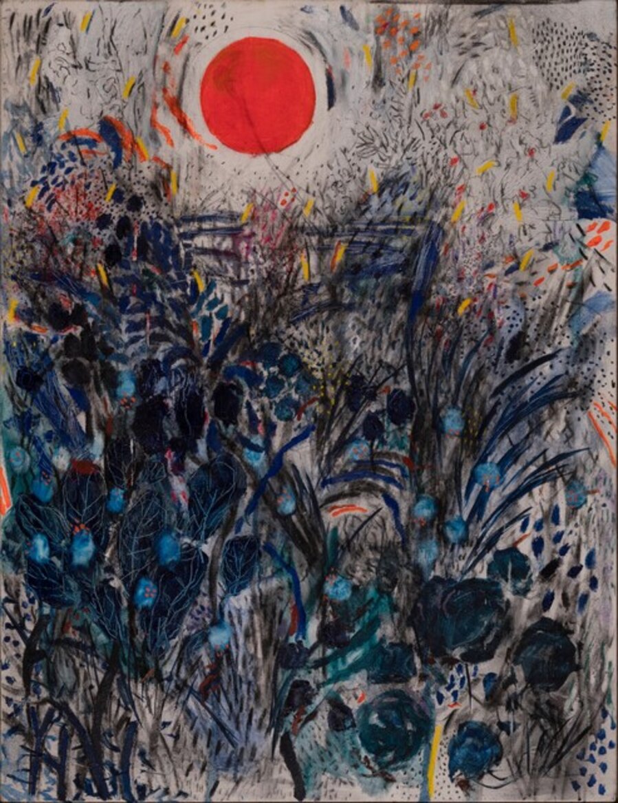 Ultramarine and Red Sun