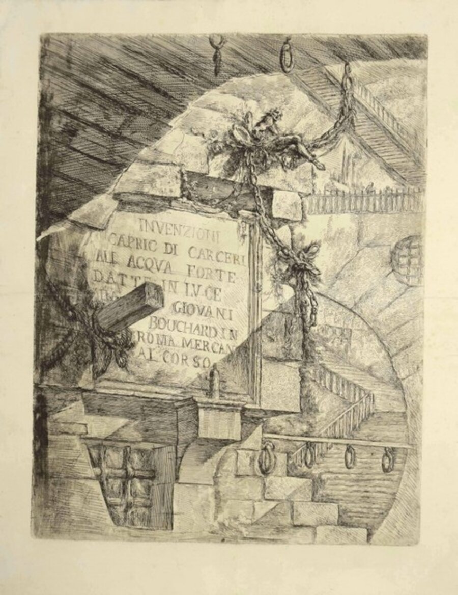 Frontispiece from "Carceri d'Invenzione - Etching by G. B. Piranesi - 1749/59